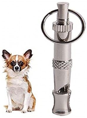 Adjustable Frequencies Ultrasonic Dog Whistle is Made of Stainless Steel Effective Tool of Training Dogs to Stop Barking