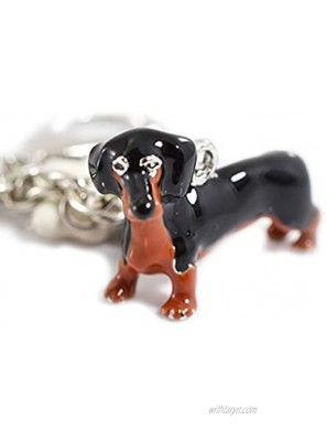 Creative Cute Dog Dachshund Ring Key Chain Lovers Animal Keyring Women Bag Gifts