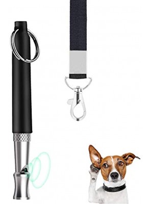 Dog Whistle to Stop Barking,Adjustable Pitch Ultrasonic Dog Training Whistle Silent Bark Control for Dogs- 1 Pack Dog Whistle with Free Lanyard Strap