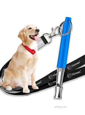 Dog Whistle with Free Lanyard Adjustable Frequencies Ultrasonic Stainless Steel Effective Way of Training Dog Whistles to Stop Barking H-Blue