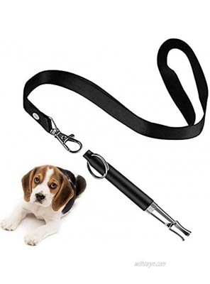 HEHUI Dog Whistle Dog Whistle to Stop Barking Adjustable Pitch Ultrasonic Training Tool Silent Bark Control for Dogs- 1 Pack Whistles with Free Lanyard Strap
