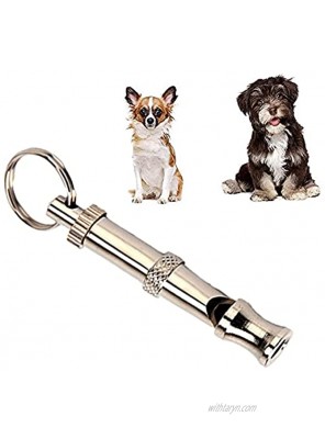 Petector No Bark Dog Training Whistle Adjustable Frequencies Ultrasonic Stainless Steel Dog Training Tool to Stop Barking Action Control Tool for Dog Black