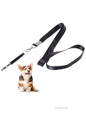 qwrew Dog Whistle to Stop Barking Barking Control Ultrasonic Patrol Sound Repellent Repeller Adjustable Pitch in Black Color Free Premium Quality Lanyard Strap