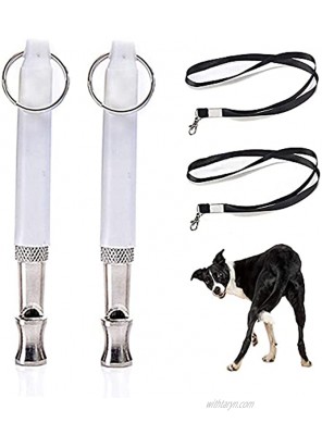 ROFAKU Dog Whistles 2021 New 2PCS Ultrasonic Dog Whistles to Stop Barking with Adjustable Pitch Silent Ultrasound Dog Training Whistles with Lanyard for Pet Dog Training