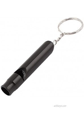uxcell Training Survival Pet Obedience Gift Whistle Keyring Keychain Black