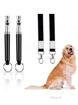 WYNN Dog Whistle Silent Dog Whistle with Adjustable Ultrasonic Frequency Effectively Prevents Dogs from Barking Used for Recall Training 2 Pack