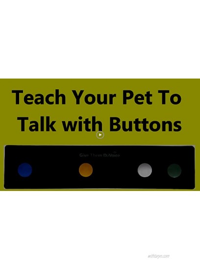DaVoice Dog Buttons for Communication Dog Talking Button Set Talking Buttons for Dogs Includes 6 Dog Training Buttons with Mat Communication Board for Dogs Cats Pet Recordable Buttons for Dogs