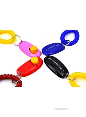 Downtown Pet Supply Big Button Dog Cat Training Clicker Clickers with Wrist Bands
