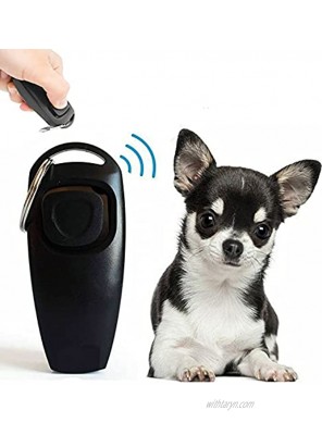 Ezonedeal Dog Clicker Dog Whistle to Stop Barking Dog Training Clicker Dog Whistle Clicker 2 in 1 Black