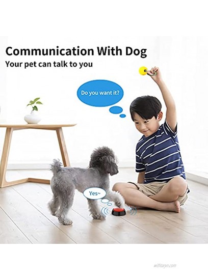 llmiin Set of 5 Dog Buttons for Communication Voice Recording Buttons Dog for Words Talking and Answer Buttons Personalized Sound Answering Buzzer Best Toys for Dog TranningBattery Included