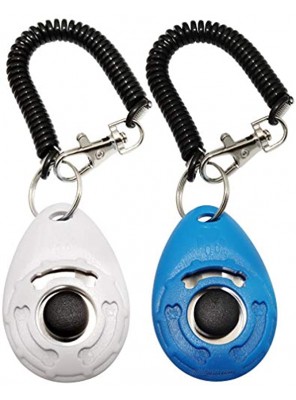 Pet Supply for Training Dog Clicker with Wrist Strap Cat Horse Bird Puppy Clickers,2 Pcs
