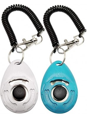 Training Clicker for Pet Like Dog Cat Horse Bird Dolphin Puppy with Wrist Strap,2 Pcs
