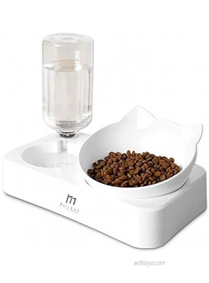 Marchul Gravity Water and Food Bowls Cat Cat Dog Tilted Water and Food Bowl Set-S