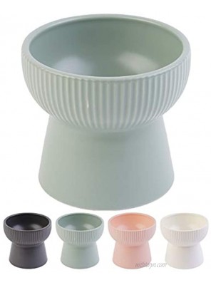 Raised Dog Cat Bowl – Handcrafted Ceramic Elevated Pet Bowls – Stable and Sturdy Design – Comfortable and Safe Eating – Prevents Fast Eating and Vomiting Porcelain Tilted Food & Water Bowls