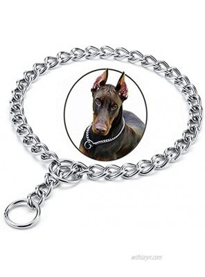 Chain Dog Training Choke Collar Adjustable Stainless Steel Chain Slip Collars，Stainless Steel Chain Training Dog Collar Best for Small Medium Large Dogs