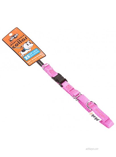 GoGo Pet Products GoGo 3 8-Inch Martingale Dog Collar X-Small Pink