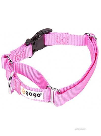 GoGo Pet Products GoGo 3 8-Inch Martingale Dog Collar X-Small Pink