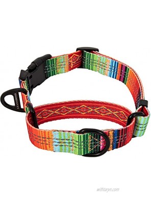 Leashboss Pattern Martingale Dog Collar Reflective No-Pull Training Collar Pattern Collection Blanket Pattern Medium-Large 16-19" Neck x 1" Wide