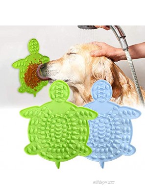Dog Lick Mat for Dogs 2Pcs Dog Lick Pad with Strong Suctions to Wall Dog Licking Mat to Slow Feed Dog Bowls Dog Puzzle Toys for Pet Bathing Calming Mat for Dog Boredom Relief
