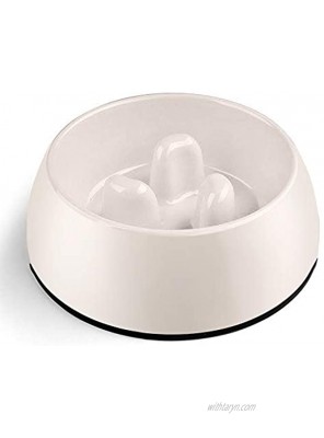 Flexzion Slow Feeder Dog Bowl Anti-Gulping Dog Puzzle Bowl Anti-Choke Non Slip Fun Feeder Bowl Interactive Bloat Stop Healthy Slow Eat Pet Bowl Maze Bowl for Fast Eaters 1.5-4 Cups Capacity