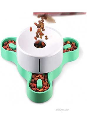 Fluffy Paws Smart Pet Tri-Feeder Healthy Slow Eating Feeder Designed for Multi-Dogs or Cats with Non-Slip Base Pads Anti-Gulping & Stop Food Competition Dispense Dog or Cat Food BPA Free