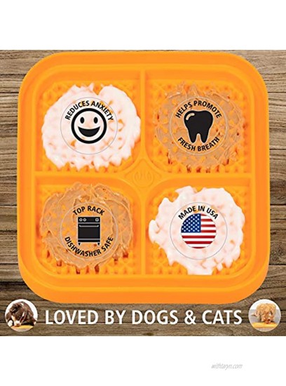 Hyper Pet IQ Treat Mat | Made in USA | Dog Lick Mat & Fun Alternative to Slow Feeder Dog Bowls Snuffle Mat for Dogs and Dog Puzzle Toys | Calming Mat for Dog Anxiety Relief | Just Add Healthy Treats
