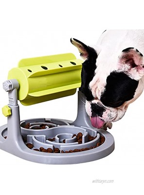 Istbean Pet Slow Feeder Interactive Dog & Cat IQ Training Toys,Treat Boredom Health Diet Food Dispenser Adjustable Height for Dog & Cat