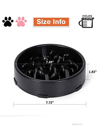 LEACOOLKEY Plastic Slow Feeder Bowl Slow Down Eat No Chocking Anti-Gulp Bowls Fun Feeder Bowls Stop Bloat for Dogs Refusing Indigestion Dog Dish Reduce Slip Puzzle Bowl for Small Medium Dogs