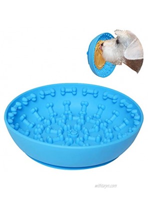 Licking Bowl Mat for Dogs:Slow Feeder Dog Bowls with Suction Cup for Boredom Anxiety Reduction;Dog Bath Time Distractor Toys,Include Can Lid and Spoon,Perfect for Food,Treats,Yogurt,or Peanut Butter