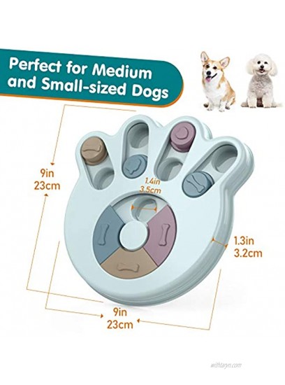 Pawaboo Dog Puzzle Toys Interactive Puzzle Game Dog Toys Slow Feeder Food Dispenser Dog Treat Puzzle Toys for Puppy 12 Holes for Various Snacks Interactive Training Toys Board for Small Large Dogs