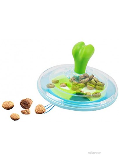 PAWISE Dog Interactive Treat Dispenser Spinner Toy Puzzle Toys for IQ Training Activity Toy Slow Feeder Toy for Dogs