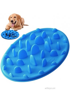 PETBABA Dog Bowl Slow Feeder Interactive Puzzle Fun Silicone Nonskid Feed Dish Against Bloat in Eating Food Keep Your Cat Pet Healthy