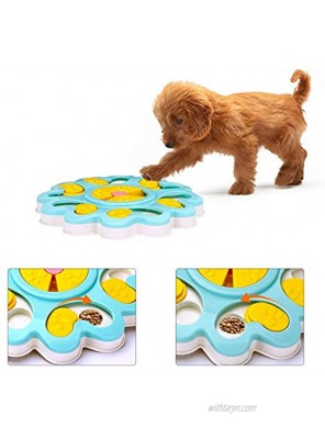 Tineer Pet Dog Food Puzzle Toy,Puppy Cat Treat Dispenser Feeder Interactive Slow Feeder Bowl Improve IQ Training Game Safe and Easy to Clean
