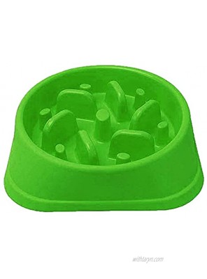 Yooreps Pet Slow Feeder Dog Bowl Fun Feeder Anti-Gulping Maze Interactive Puzzle Food Bowls for Dogs & Cats Non Skid Anti-Choking Green 8×8inch