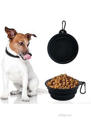 Collapsible Dog Bowl for Travel Dog Portable Water Bowl for Dogs Cats Pet Foldable Feeding Watering Dish for Traveling Camping Walking with Carabiner