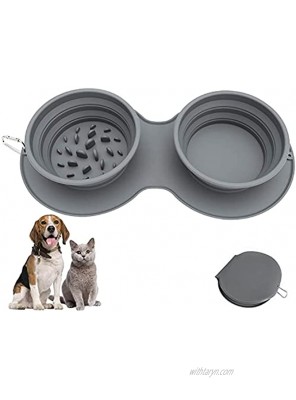 Dog Bowls Pet Travel Bowls Silicone Pet Food&Water Feeder Bowl Portable Foldable Travel Dog Bowls