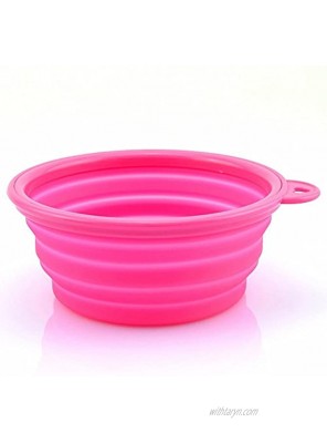 Generic Fast Foldable Design Puppy Lightweight Collapsible Silicone Food Water Feeder Travel Dog Cat Bowl