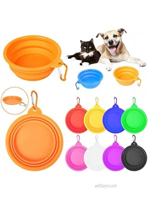 Meiliss Multifunctional Collapsible Silicone Bowl for Pets Retractable Travel Portable Water Bowl Frisbee Toy for Cats and Dogs Random Color