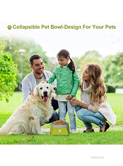TOP STAR Collapsible Dog Bowl,Waterproof Folding Travel Pet Dog Bowl for Food and Water,Portable to Outdoor Activities,Like Go Camping,Hiking,Home,Party