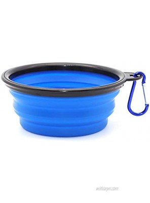 Vabogu Travel Pet Bowl Small-12 oz Blue