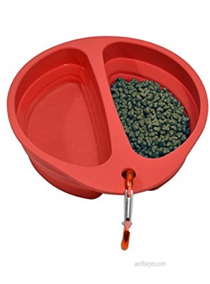 Xerath Silicone Collapsible Dog Bowl BPA Free and Dishwasher Safe Food Grade Silicone Foldable Pet Bowls Portable Dog Food and Water Feeding Travel Bowl with Carabiner