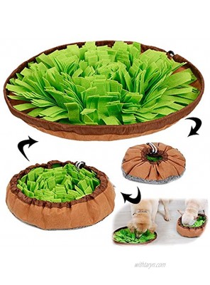 AWOOF Pet Snuffle Mat for Dogs Interactive Feed Game for Boredom Encourages Natural Foraging Skills for Cats Dogs Bowl Travel Use Dog Treat Dispenser Indoor Outdoor Stress Relief