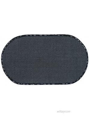 Envision Home 443301 Microfiber Pet Bowl Mat 12.5 Inch x 21.5 Inch Black