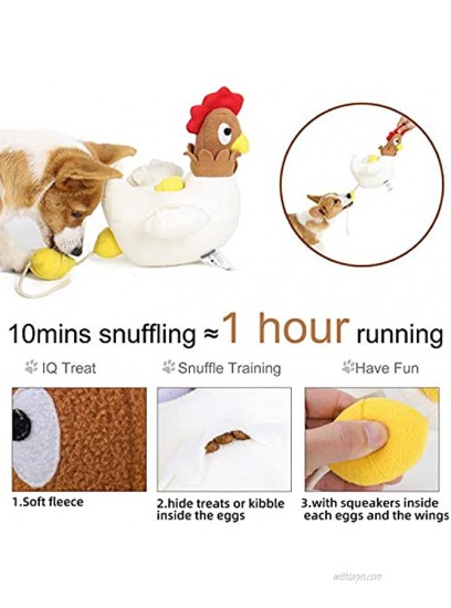 Fastsun Pet Snuffle Mat for Dogs Cats Boredom Dog Educational Sound Toys Interactive Feed Game Toys Encourages Natural Foraging Skills for Cats Dogs Stress Relief be Smarter