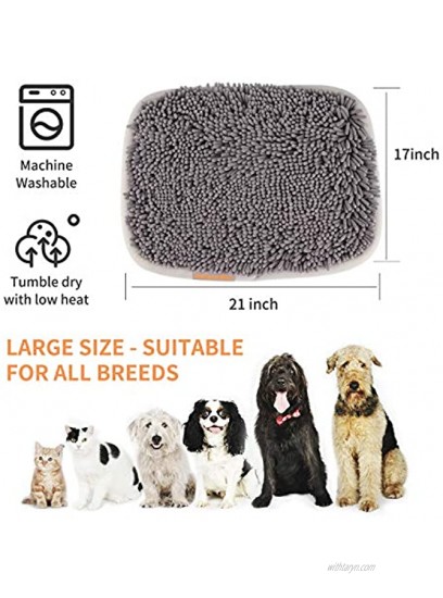 FAT CHAI & MARK Pet Snuffle Mat for Dogs 21 x 17 Interactive Dog Puzzle Toy Enrichment Toys for Foraging and Digging Slow Feeder for Cat Puppy Nosework Blanket with Suction Cups