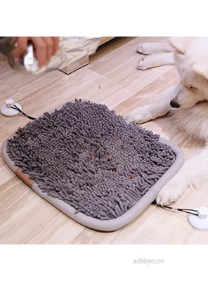 FAT CHAI & MARK Pet Snuffle Mat for Dogs 21 x 17 Interactive Dog Puzzle Toy Enrichment Toys for Foraging and Digging Slow Feeder for Cat Puppy Nosework Blanket with Suction Cups