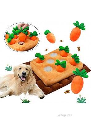 Grarg Pet Snuffle Mat for Dogs,Interactive Dog Puzzle Toys Carrots Nosework Sniffing Pad Training Smell Natural Foraging Skills,Dog Feeding Mat Slow Feeder for Smart Small Medium Large Puppy