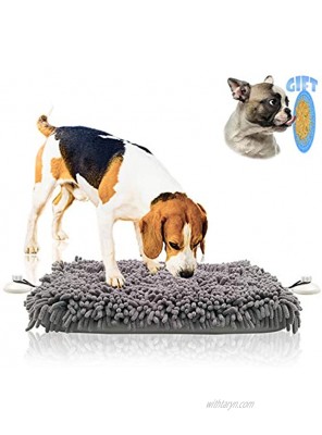 Hazida 17" x 21" Dog Snuffle Mat Interactive Feed Game for Boredom Mind Stimulating Food Puzzle Toy for Pets Encourages Natural Foraging Skills Durable Smell Training Blanket for Any Breed