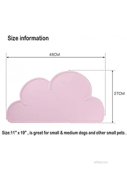 HUDANHUWEI Dog Cat Food Mat Pet Feeding Mat Silicone-Waterproof Pet Bowl Placemat