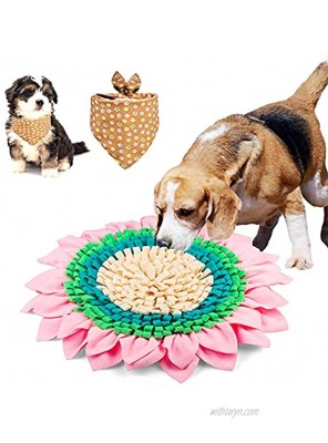 JOUEUYB Snuffle Mat for Dogs Interactive Dog Puzzles Toys Stimulate Foraging Ability for Medium Small Dog Foraging Mat with Interesting Design to Release Stress 1 Dog Scarf Inclued